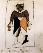 Kasimir Malevich Clothes design for Subdue sun Opera oil